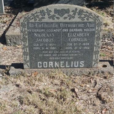 CORNELIUS Nicolaas Jacobus 1894-1960 &amp; Elizabeth Cornelia 1909-1966