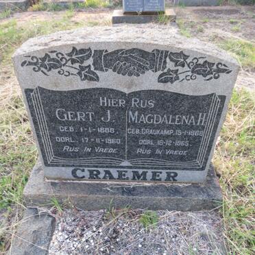 CRAEMER Gert J. 1888-1960 & Magdalena H. CRAUKAMP 1888-1965