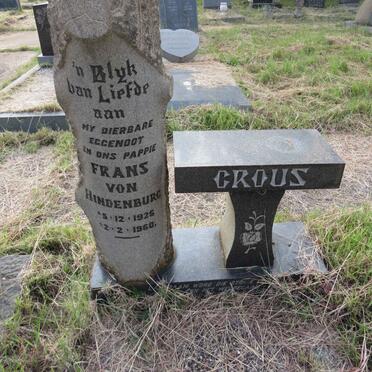 CROUS Frans von Hindenburg 1926-1960
