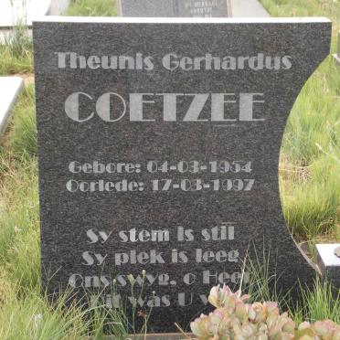 COETZEE Theunis Gerhardus 1954-1997