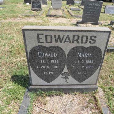 EDWARDS Edward 1882-1981 & Maria 1895-1988