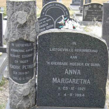 ENGELBRECHT Hendrik Petrus 1917-1969 & Anna Margaretha 1921-1994
