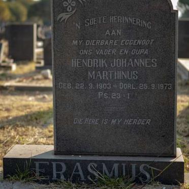 ERASMUS Hendrik Johannes Marthinus 1903-1973
