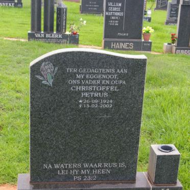 EEDEN Christoffel Petrus, van 1924-2002