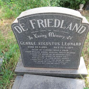 FRIEDLAND George Augustus Leonard, de 1884-1964