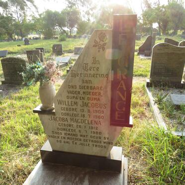 GRANGE Willem Jacobus, le 1909-1960 & Jacoba Magdelena 1912-1980