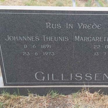 GILLISSEN Johannes Theunis 1891-1973 & Margaretha Hendrika 1893-1978