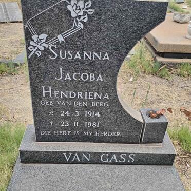 GASS Susanna Jacoba Hendriena, van nee VAN DEN BERG 1914-1981