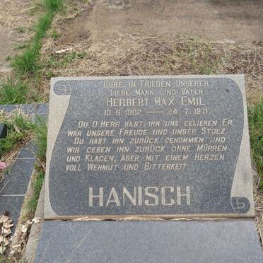 HANISCH Herbert Max Emil 1902-1971