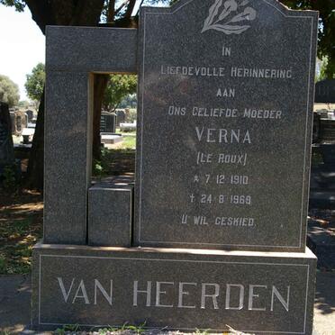 HEERDEN Verna, van nee LE ROUX 1910-1969