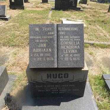 HUGO Jan Adriaan 1915-1970 & Cornelia Hendrina Levina 1918-1976