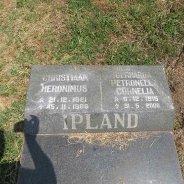 IPLAND Christiaan Heronimus 1921-1996 & Gerharda Petronella Cornelia 1915-2006