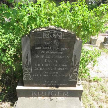 KRUGER Andries Johannes Daniel 1887-1966 & Catharina Adriana JACOBS 1888-1972