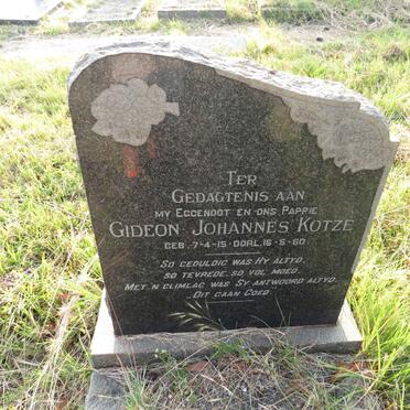 KOTZE Gideon Johannes 1915-1960