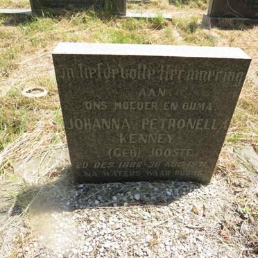 KENNEY Johanna Petronella nee JOOSTE 1886-1971