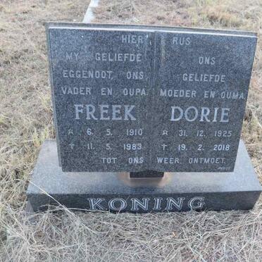 KONING Freek 1910-1983 & Dorie 1925-2018