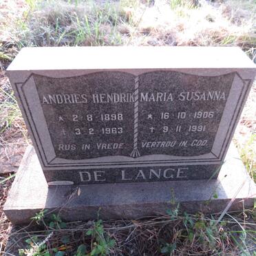 LANGE Andries Hendrik, de 1898-1963 & Maria Susanna 1906-1991
