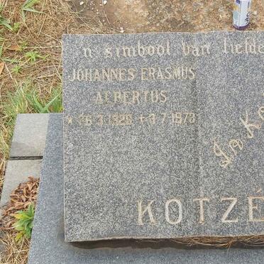 KOTZE Johannes Erasmus Albertus 192?-1973