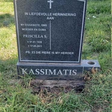 KASSIMATIS Priscilla S. 1939-2011