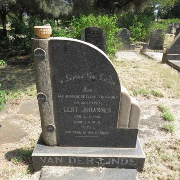 LINDE Gert Johannes, van der 1941-1966