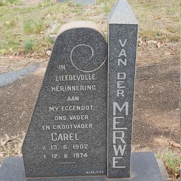 MERWE Carel, van der 1902-1974