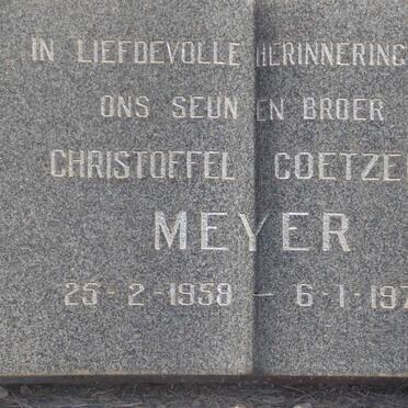 MEYER Christoffel Coetzee 1958-1976