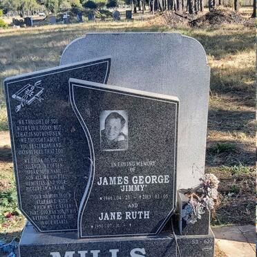 MILLS James George 1946-2013 &amp; Jane Ruth 1950-