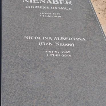 NIENABER Lourens Rasmus 1959-2020 &amp; Nicolina Albertina NAUDE 1959-2019