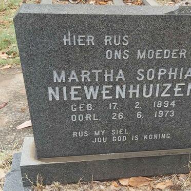 NIEWENHUIZEN Martha Sophia 1894-1973