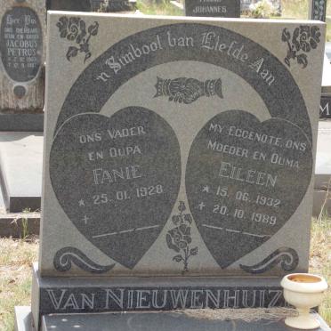 NIEUWENHUIZEN Fanie, van 1928- &amp; Eileen 1932-1989