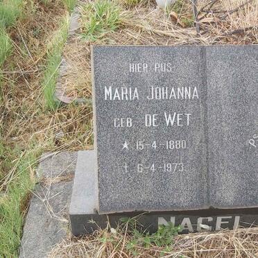 NAGEL Maria Johanna nee DE WET 1880-1973