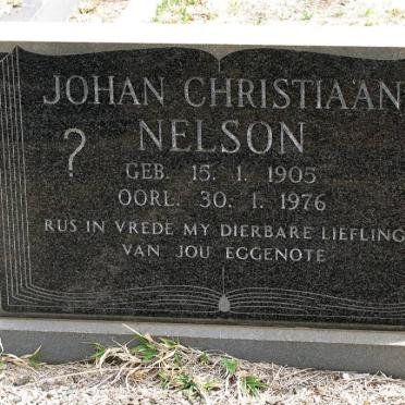 NELSON Johan Christiaan 1905-1976