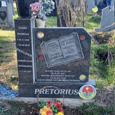PRETORIUS Clara Isabella 1959-2013 :: KEULDER Christiaan Stephanus 1937- &amp; Clara Isabella 1939-2016