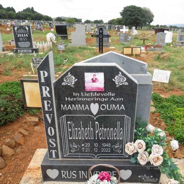 PREVOST Elizabeth Petronella 1948-2022