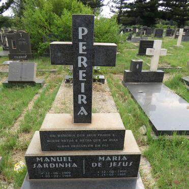 PEREIRA Manuel Sardinha 1909-1969 & Maria DE JESUS 1900-1986 