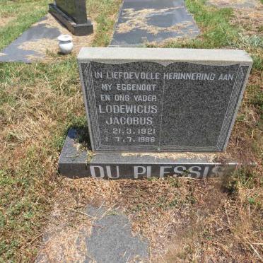 PLESSIS Lodewicus Jacobus, du 1921-1996