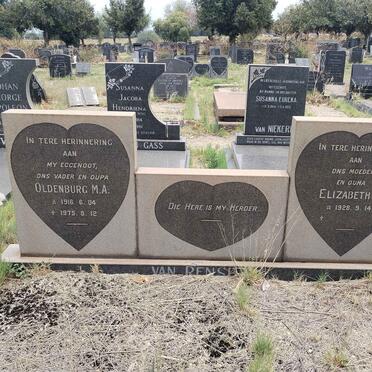 RENSBURG Oldenburg M.A., van 1916-1975 & Elizabeth M. 1928-