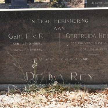 REY Gert F. v. R., de la 1889-1965 &amp; Gertruida Helena CRUYWAGEN 1894-1979