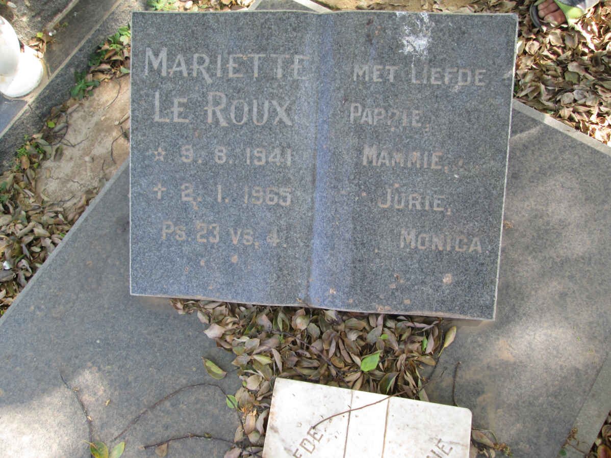 ROUX Mariette, le 1941-1965