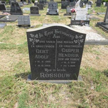 ROSSOUW Gert Adolf 1915-1984 & Casper Hendrik VAN VUUREN 1916-1985