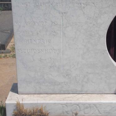 ROUX Hendrik Bezuidenhout 1928-19?