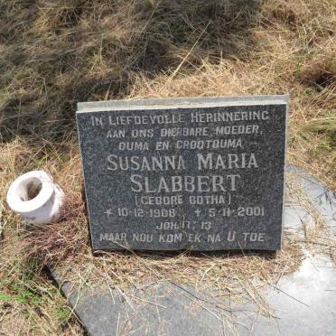 SLABBERT Susanna Maria nee BOTHA 1908-2001