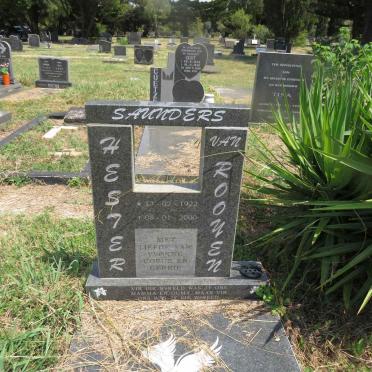 SAUNDERS Hester nee VAN ROOYEN 1922-2000 :: SAUNDERS Hendrik 1960-2019_1