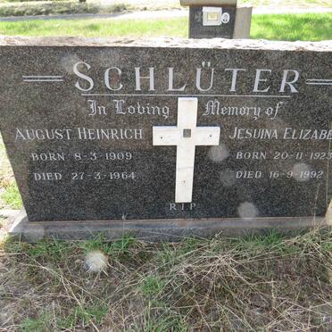 SCHLUTER August Heinrich 1909-1964 & Jesuina Elizabeth 1923-1992