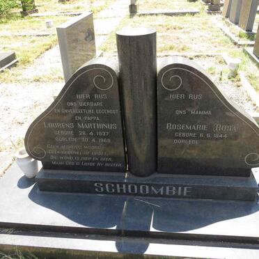 SCHOOMBIE Lourens Marthinus 1937-1969 & Rosemarie 1944- 