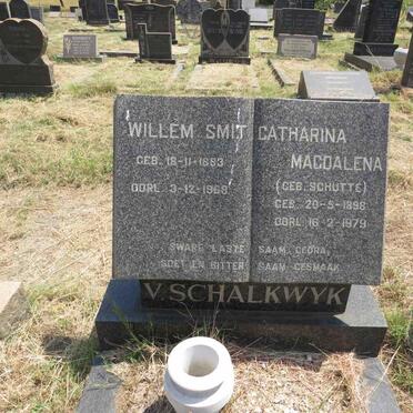 SCHALKWYK Willem Smit, van 1883-1968 & Catharina Magdalena SCHUTTE 1898-1979