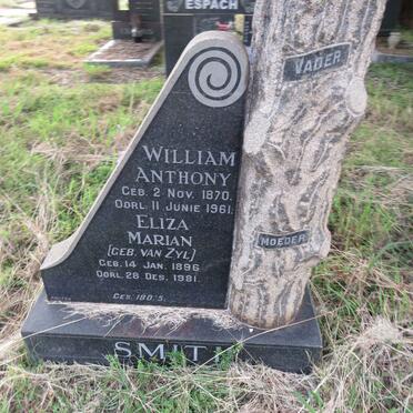 SMITH William Anthony 1870-1961 & Eliza Marian VAN ZYL 1896-1981