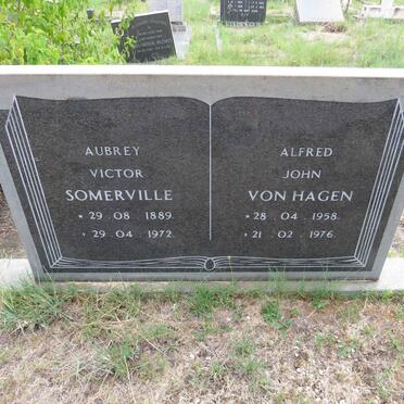 SOMERVILLE Aubrey Victor 1889-1972 :: VON HAGEN Alfred John 1958-1976
