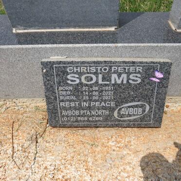 SOLMS Christo Peter 1951-2021