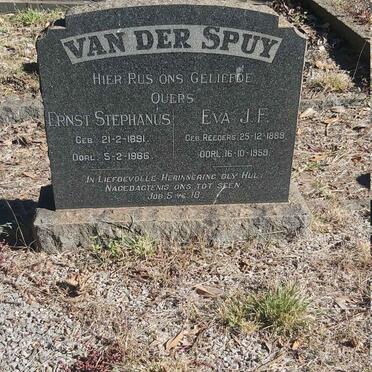 SPUY Ernst Stephanus, van der 1891-1966 &amp; Eva J.F. REEDERS 1889-1959